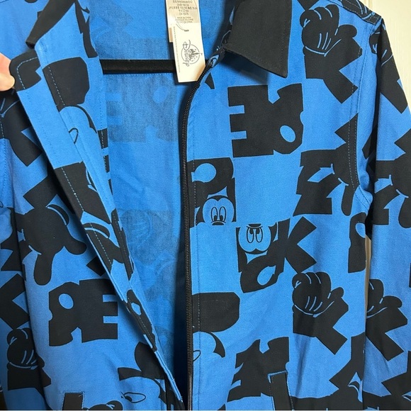 Disney Blue/Black Jacket Size 13 Youth Boy/Girl Full Zip Vacation, Casual NEW - Picture 6 of 9